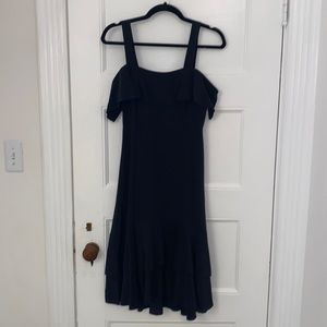 Black J. Crew off the shoulder dress